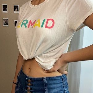 White Crop top